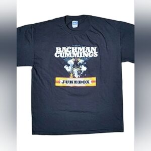 Vtg 2007 Bachman Cummings Jukebox M&O Knits Band T-Shirt Size (XL)